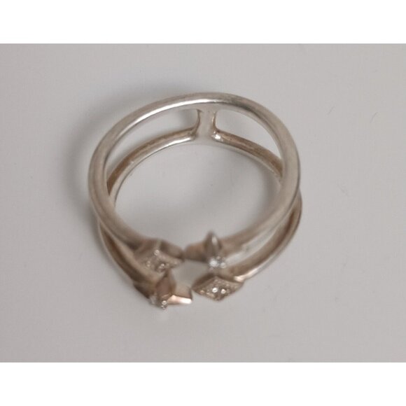 Vintage CHAM CN 925 P Double Band Ring Size 5.5 - Picture 4 of 7